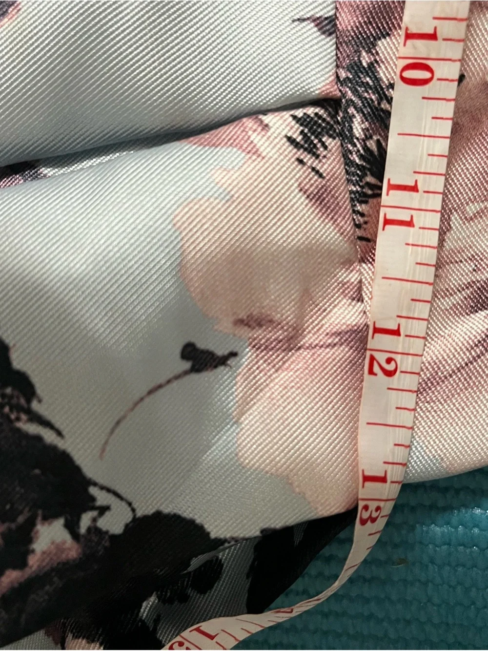 ANGL Floral Midi Skirt in Light Blue, Pink and Black